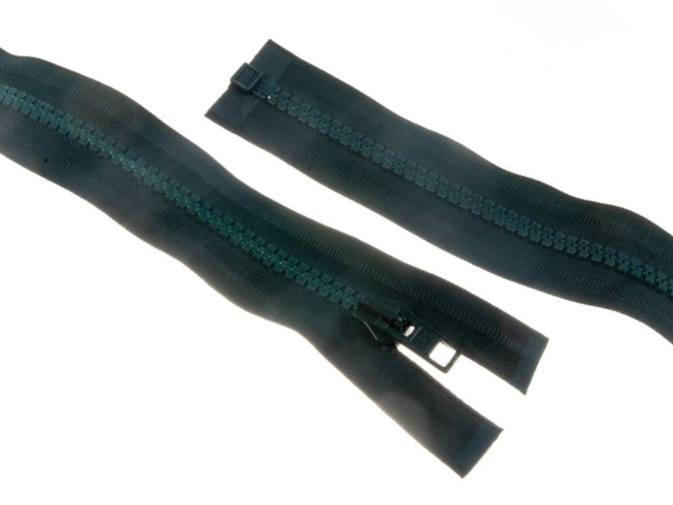 Plastic Chunky Open End Zips Bottle Green