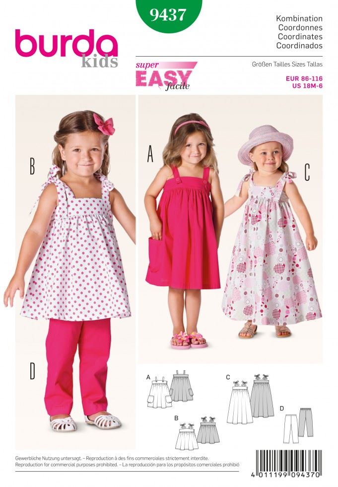 Burda Paper Sewing Pattern 9437
 
