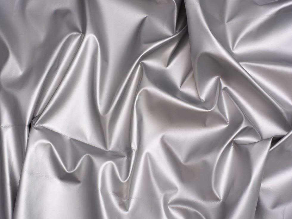 Minerva Core Range Waterproof Rubber PVC Vinyl Fabric Silver
 