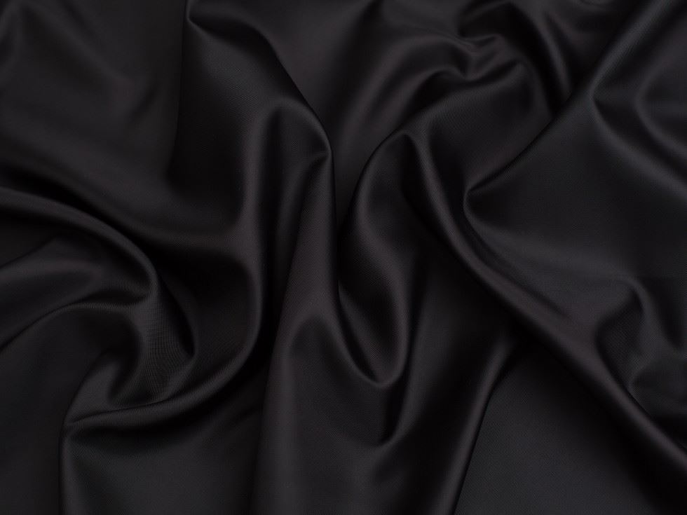 Minerva Core Range Recycled Polyester Twill Lining Fabric Black
 