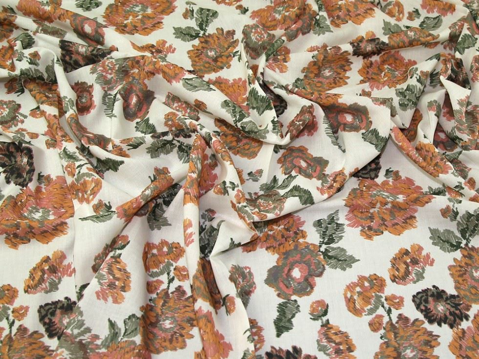 Lady Mcelroy Multicoloured Marlie Cotton Lawn Fabric
