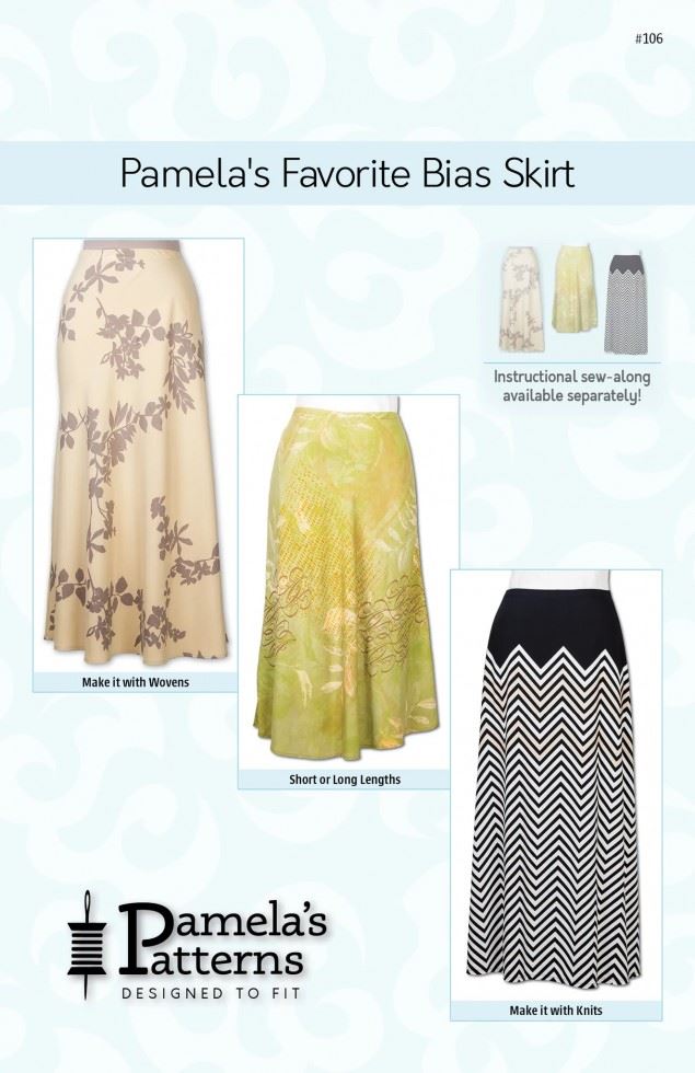 Pamelas Patterns Paper Sewing Pattern Pamelas Favorite Bias Skirt
 