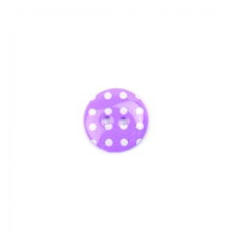 Crendon Polka Dot Round Buttons (Value Pack) Purple/White
