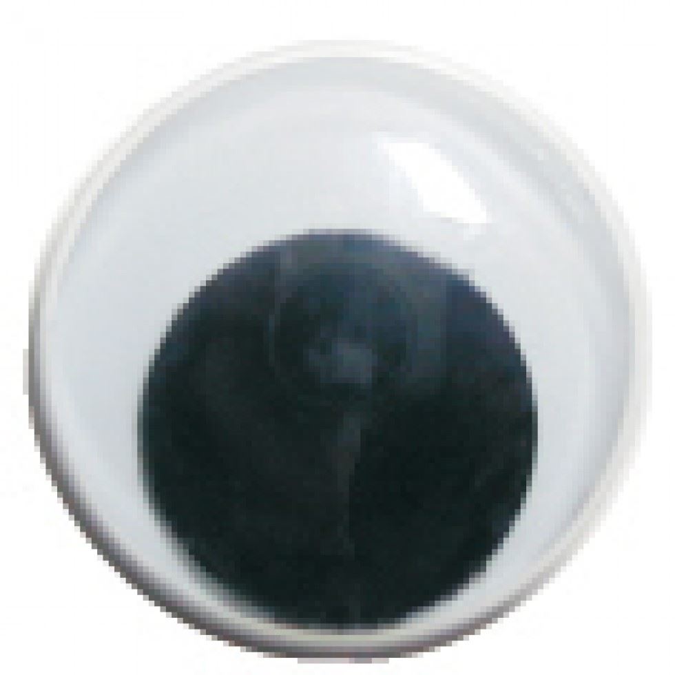 Craft Factory Stick On Wobbly Toy Eyes Black & White