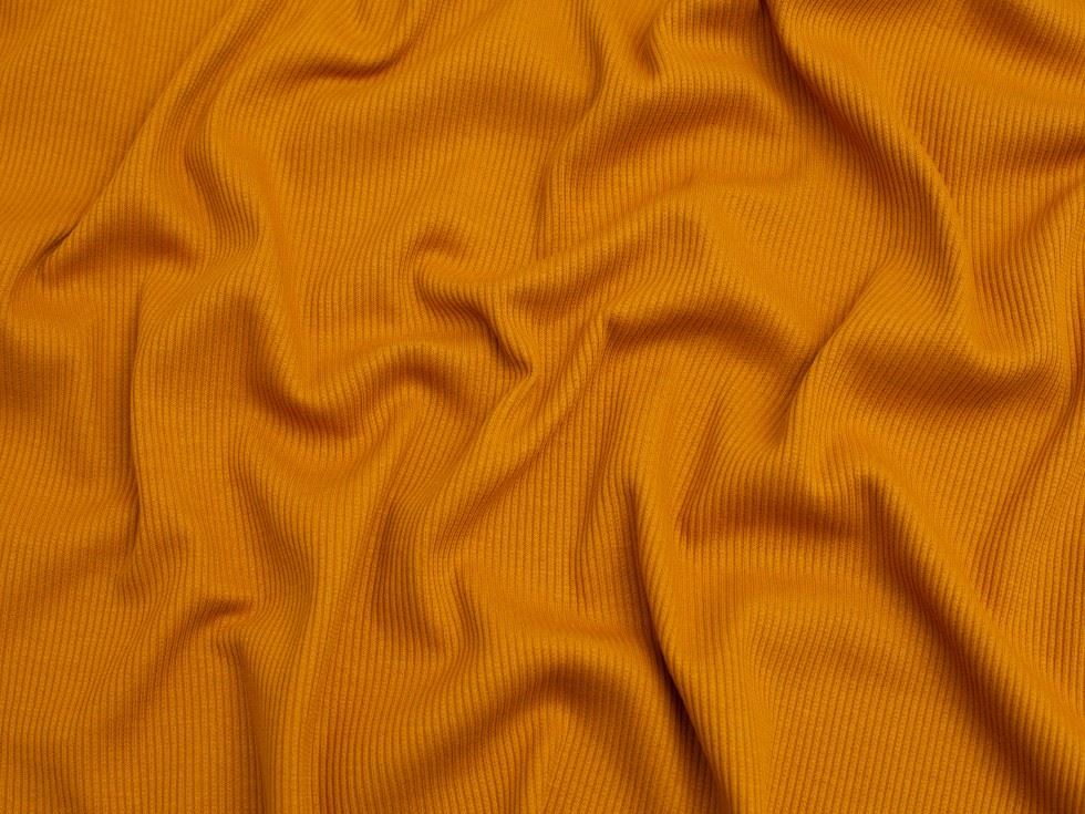 Minerva Core Range Cotton Rib Stretch Knit Fabric Ochre
 