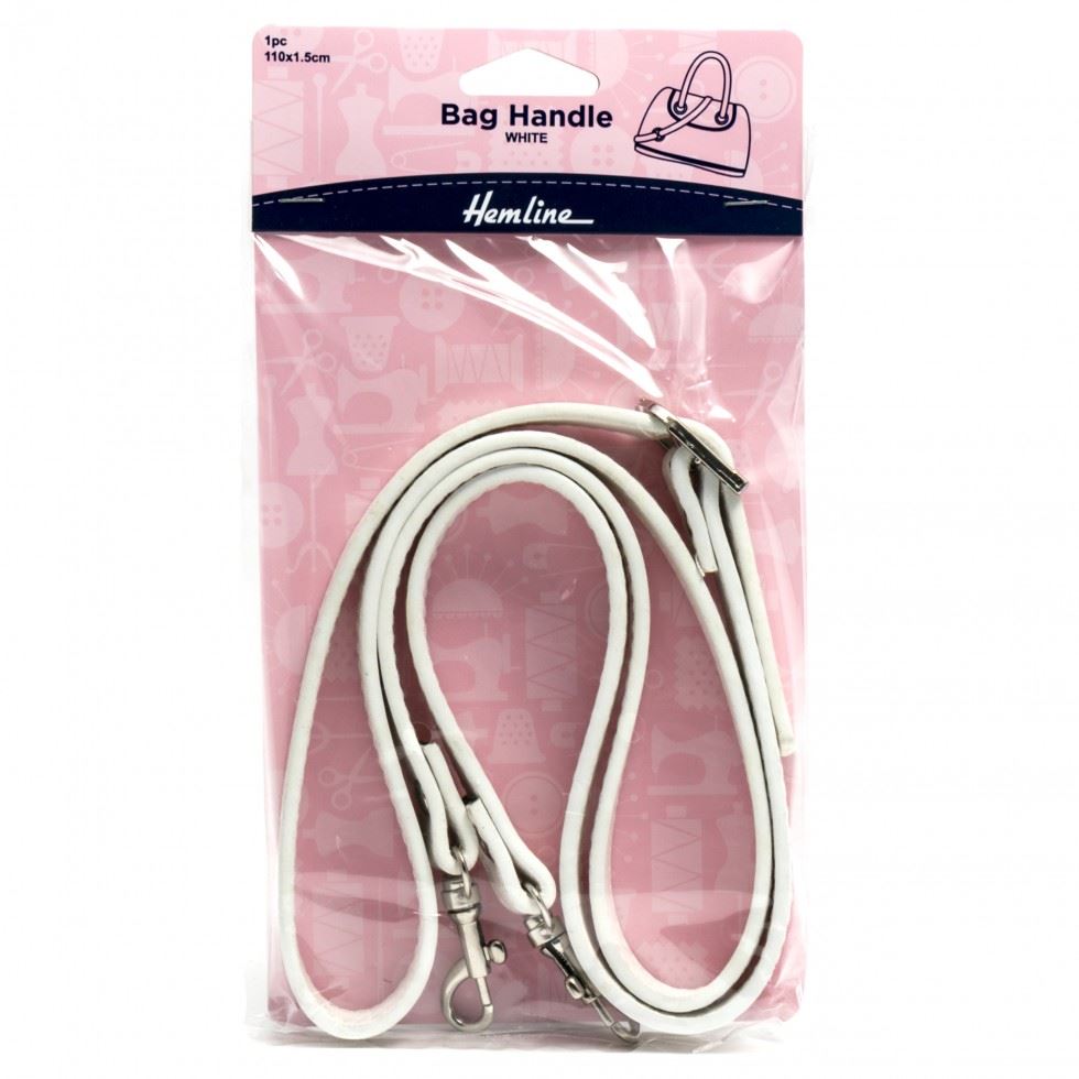 Hemline White Bag Handle Strap