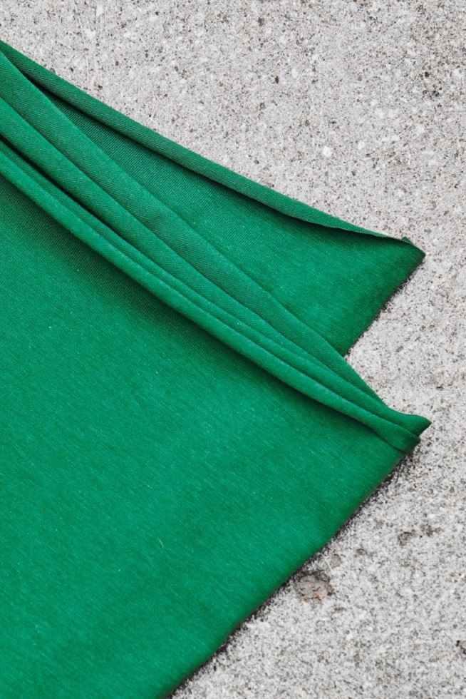Mind The Maker Jolly Green Cotton Single Jersey Stretch Knit Fabric