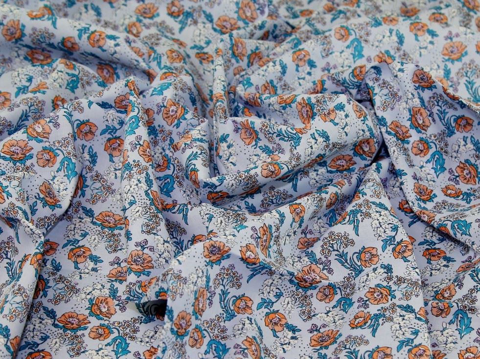 Deadstock Sea Island Cotton Voile Fabric Sky
 