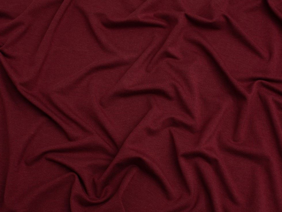 Minerva Core Range Bamboo Cotton Jersey Stretch Knit Fabric Bordeaux
 