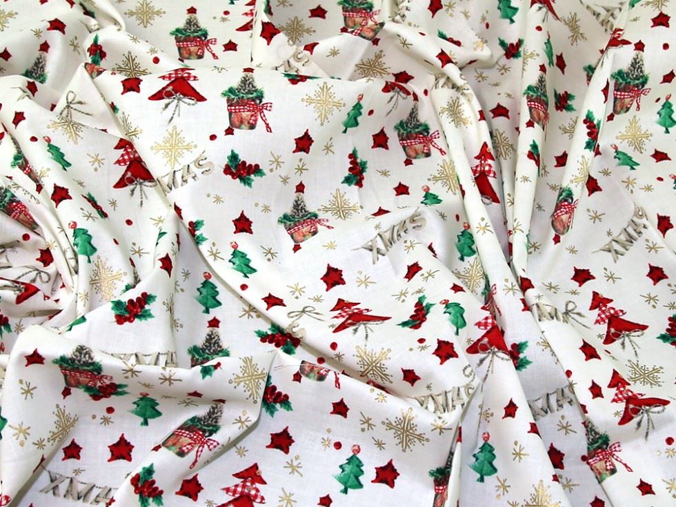 Cream Deadstock 100% Cotton Fabric