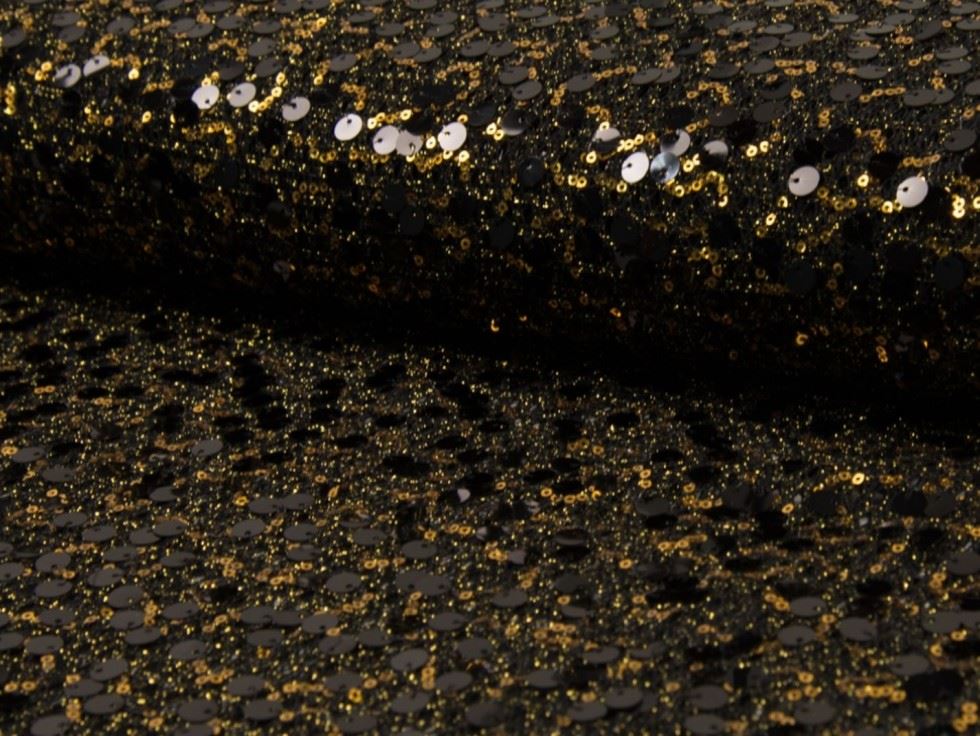 Deadstock Sequin Mesh Fabric Gold
 