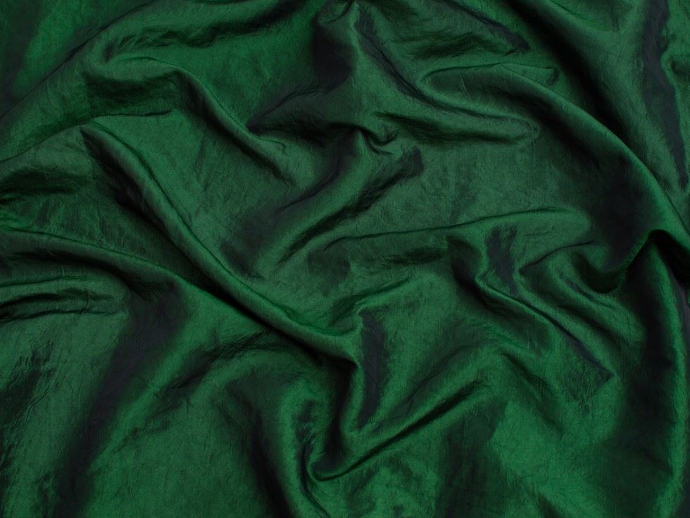 Minerva Core Range Crushed Taffeta Fabric Holly Green
 