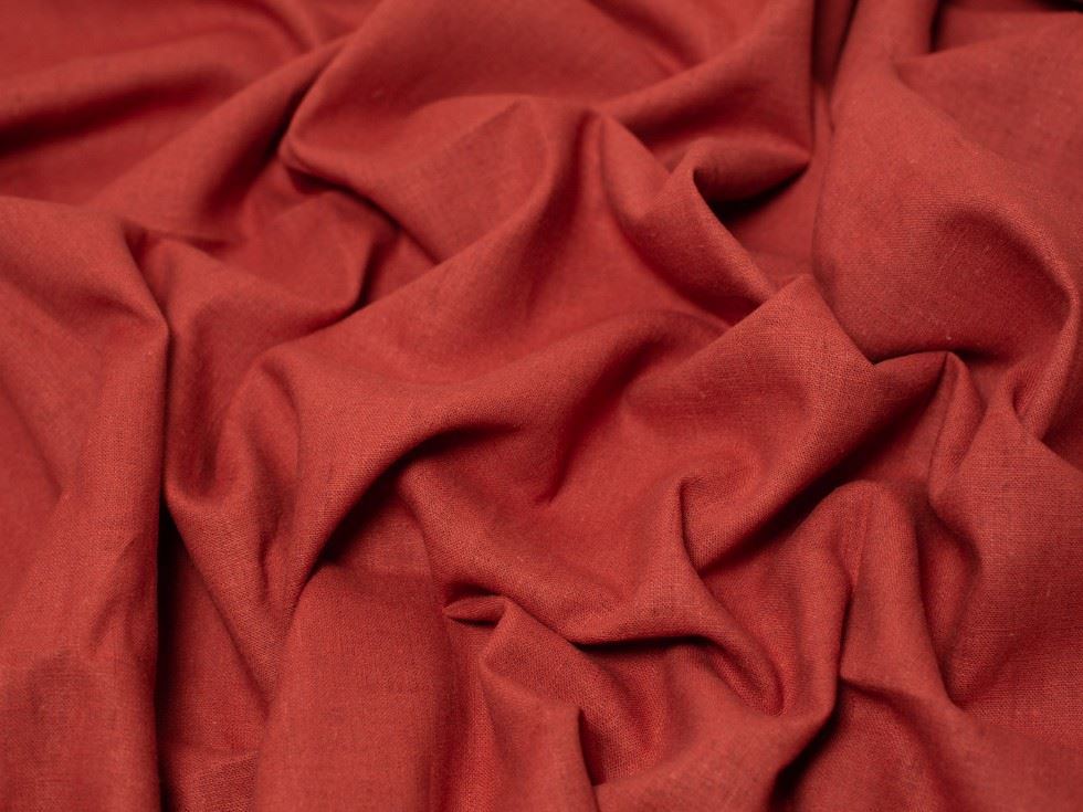 Minerva Core Range Ginger 100% Linen Slub Fabric