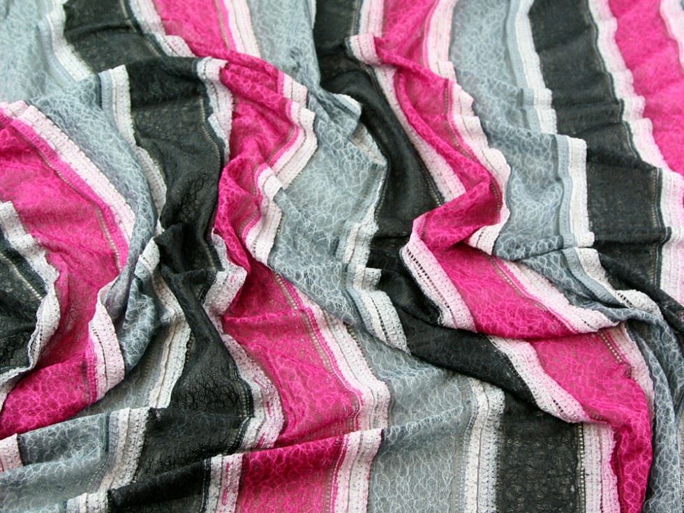 Deadstock Stretch Lace Fabric Multicoloured