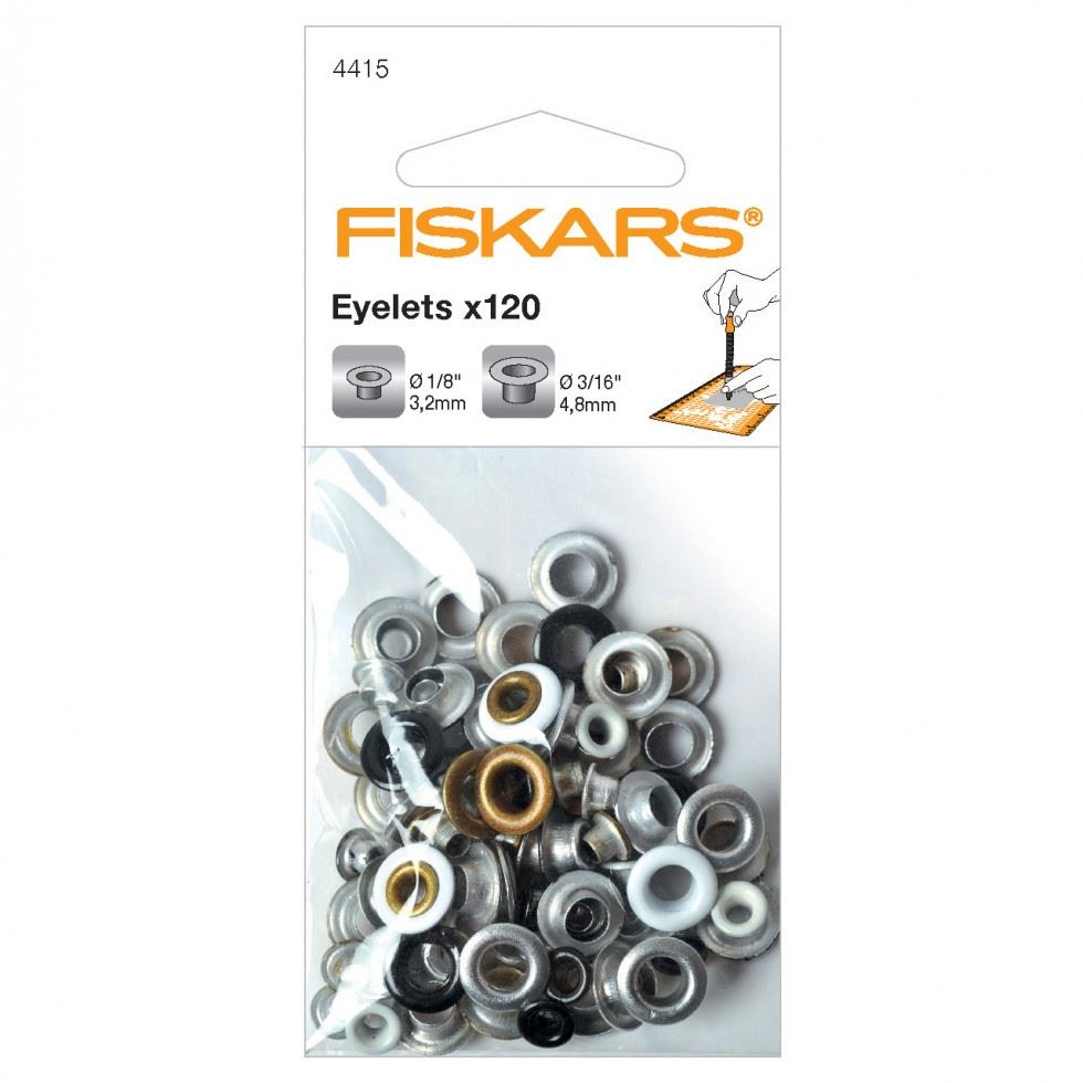 Fiskars Round Metal Assorted Eyelets