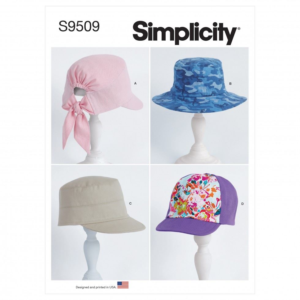 Simplicity Girls Sewing Pattern 9509, Headwear For Kids, Teenagers, Women, Men, A (Xs-S-M-L / Xs-S-M-L) - Easy - A (Xs-S-M-L / Xs-S-M-L) - Image 2