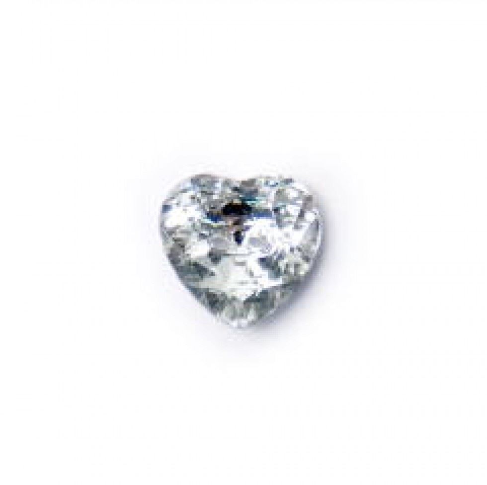 Crendon Clear Crystal Heart Buttons (Value Pack)