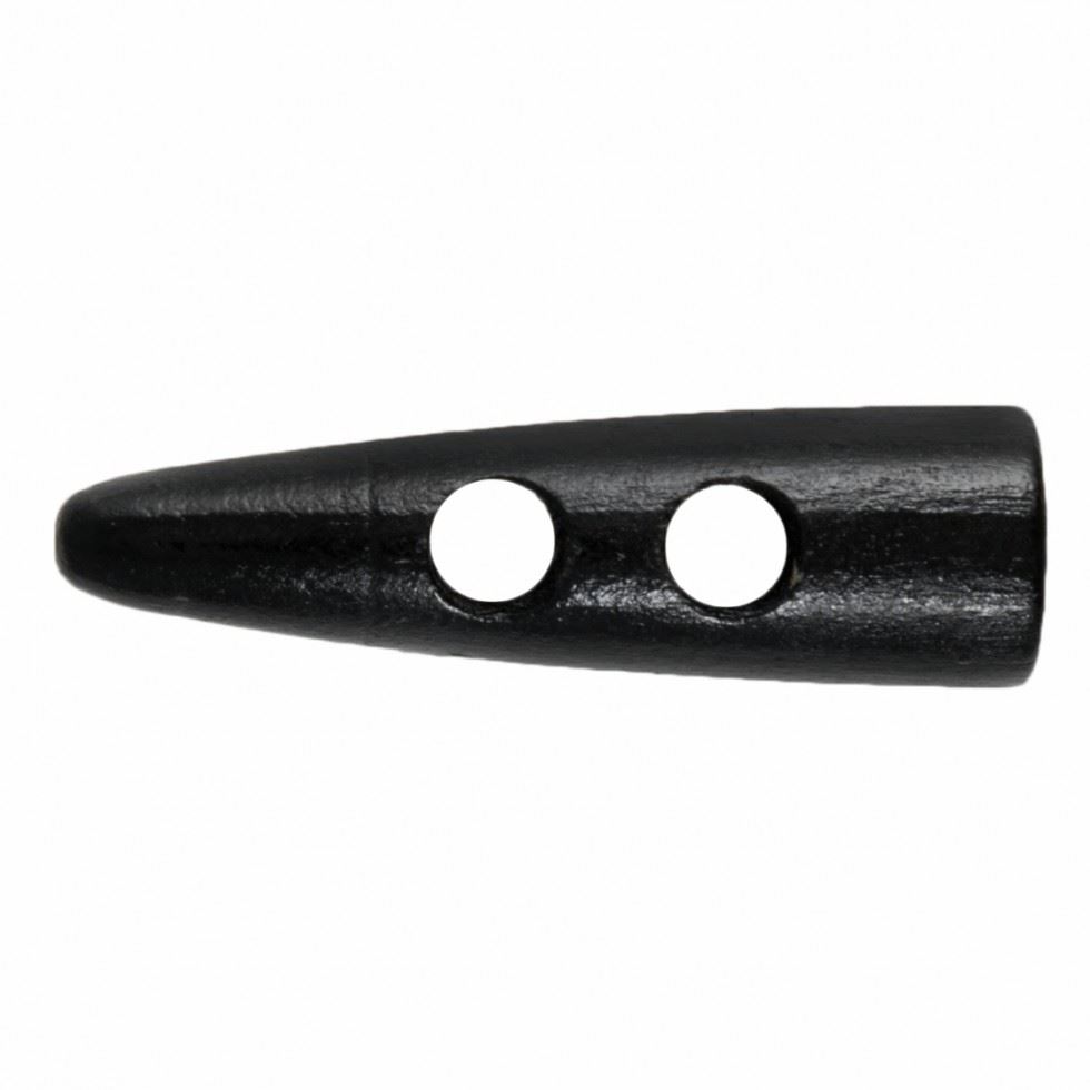 Hemline Black Wood Toggles