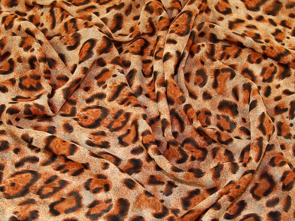 Rust Deadstock Sheer Chiffon Fabric