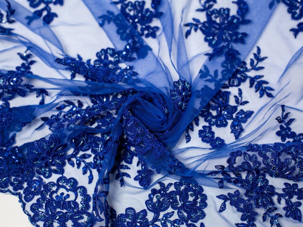 Naomi Beaded Lace Fabric 130cm / 52" Wide - per metre - Picture 7 of 10