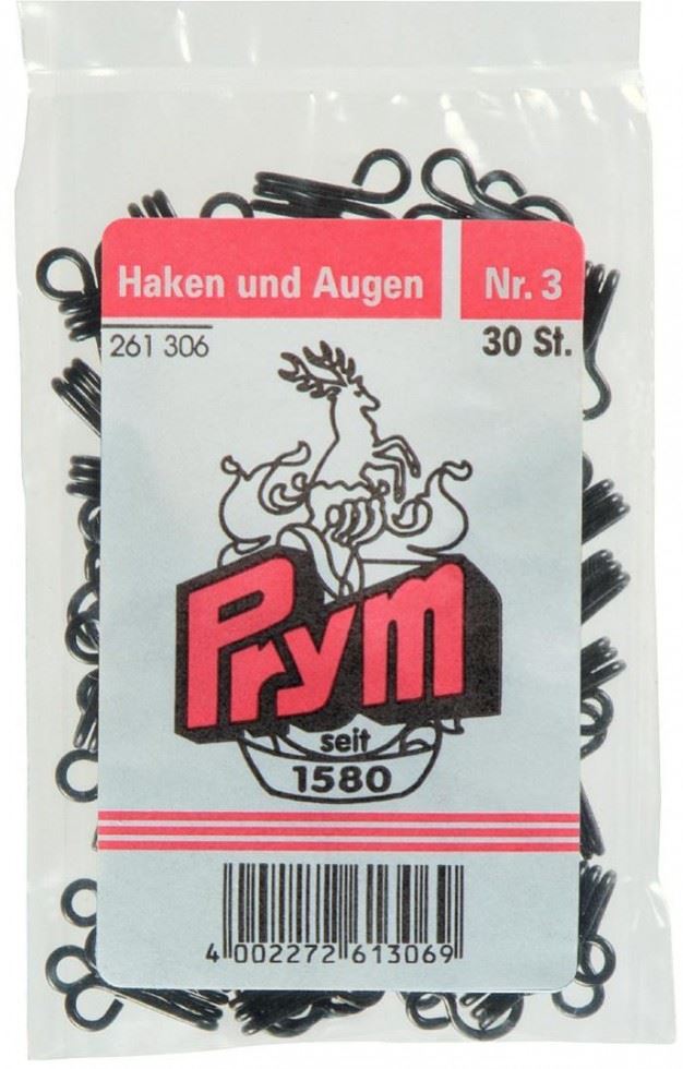 Prym Black Hook & Eye Fasteners