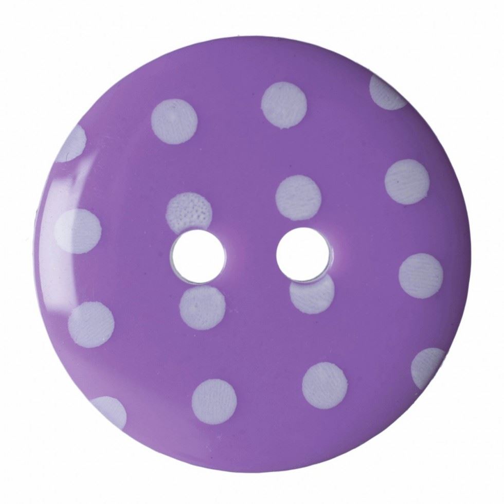 Hemline Lavender Polka Dot Buttons