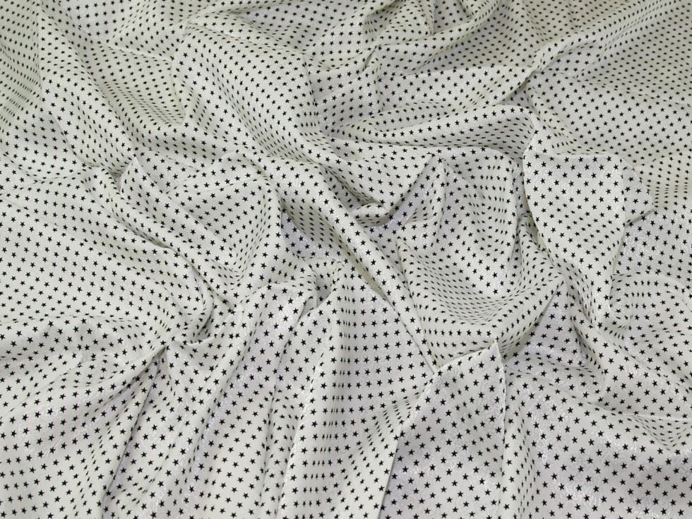 Black Deadstock Cotton Viscose Dobby Fabric