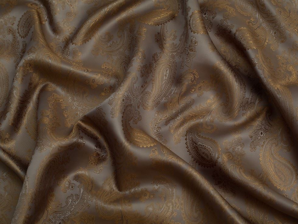 Minerva Core Range Woven Jacquard Lining Fabric Old Gold
 