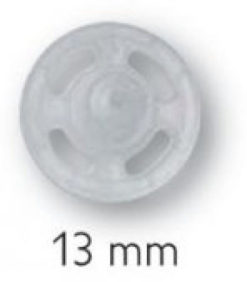 Prym Transparent Sew On Plastic Snap Fasteners