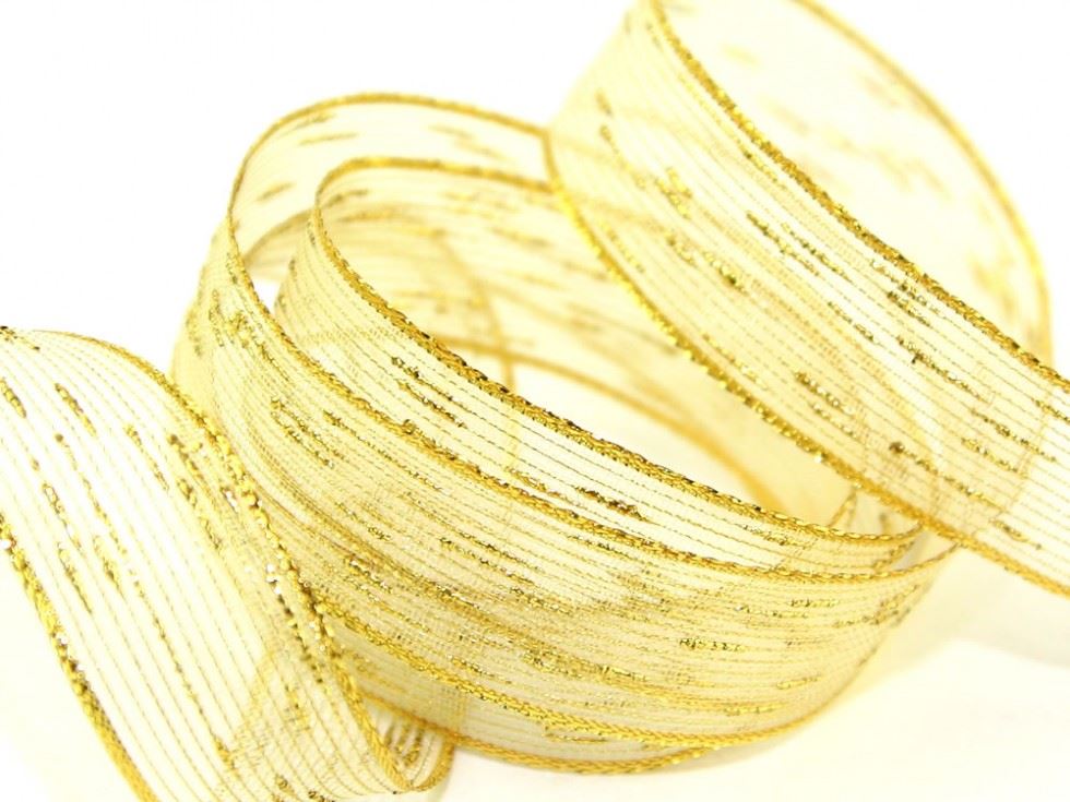 Berisfords Empire Metallic Ribbon 200 Gold
 