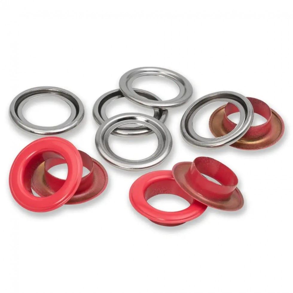 Prym Red Metal Eyelets With Washers