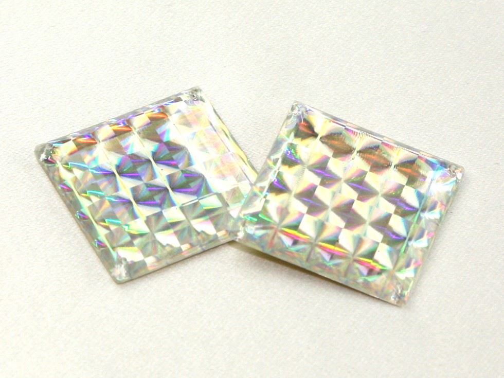 Square Acrylic Jewels Crystal AB
 