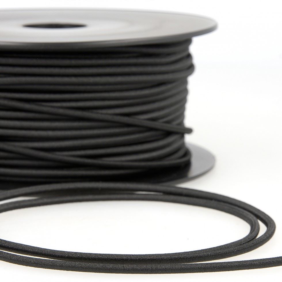 Stephanoise Round Elastic Cord Black
 