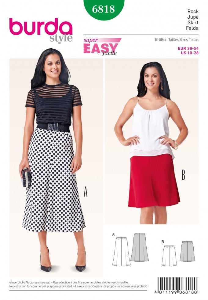 Burda Paper Sewing Pattern 6818
 