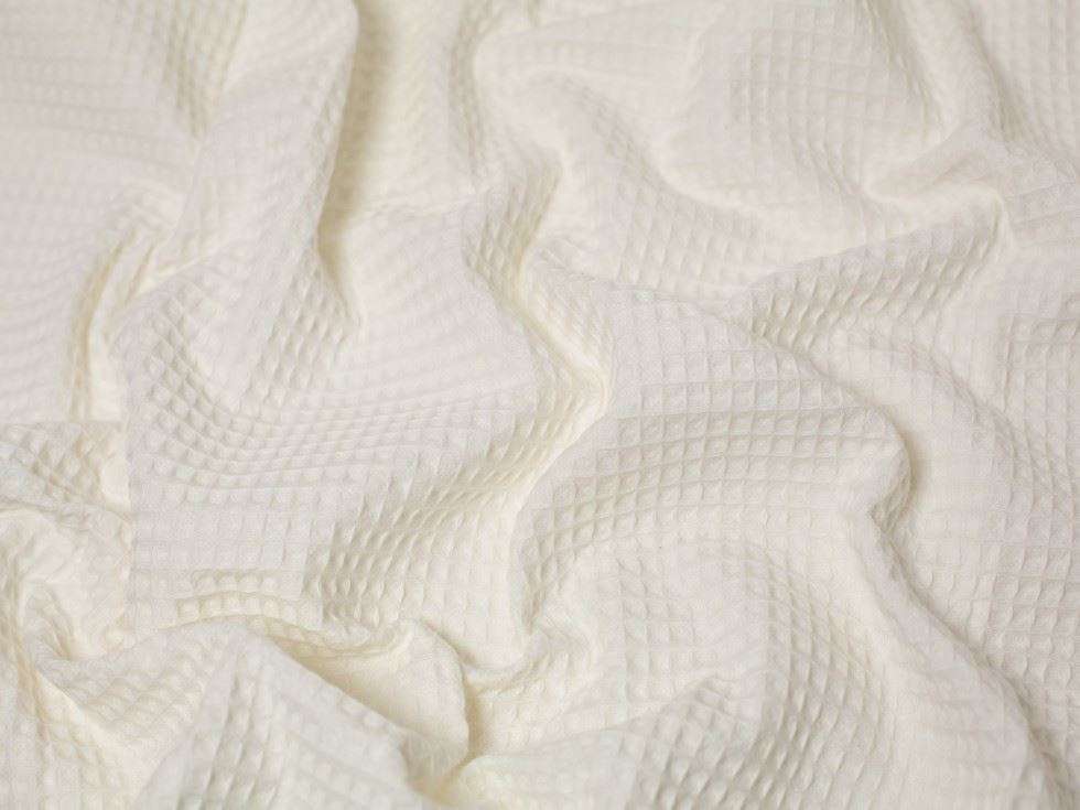 Minerva Core Range Ivory Medium Cotton Waffle Fabric
