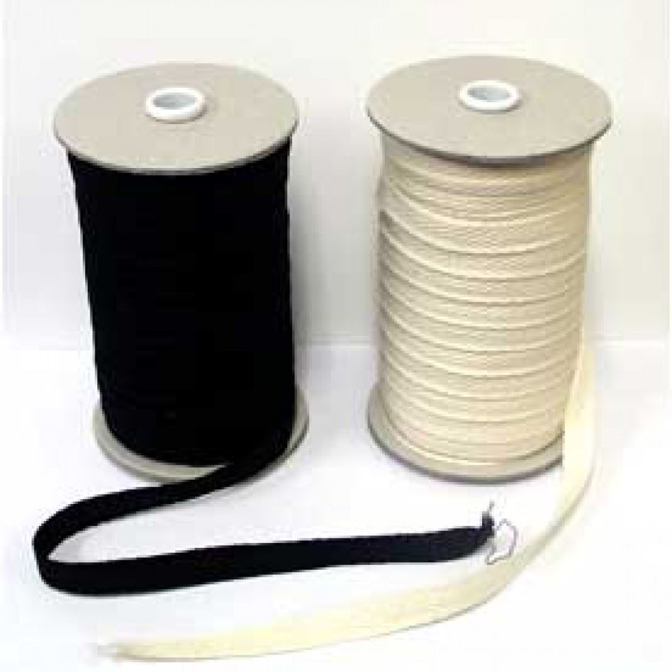 White Cotton Webbing Tape (Value Roll)