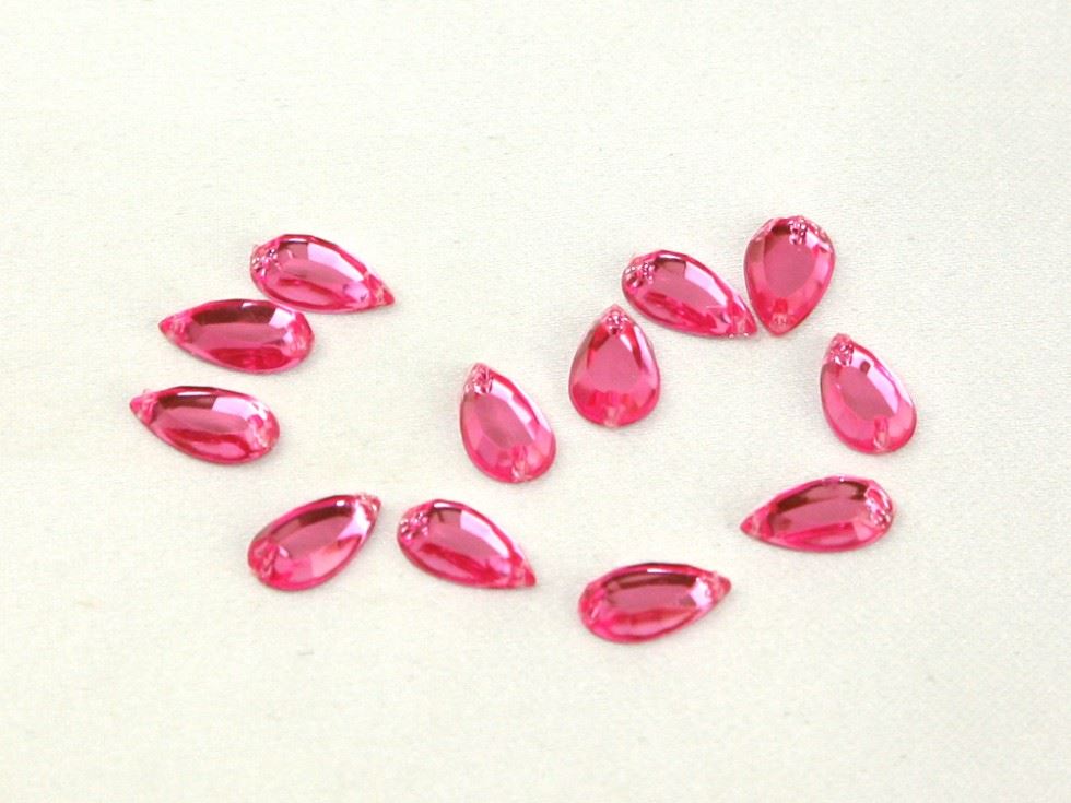 Teardrop Acrylic Jewels Pale Pink
