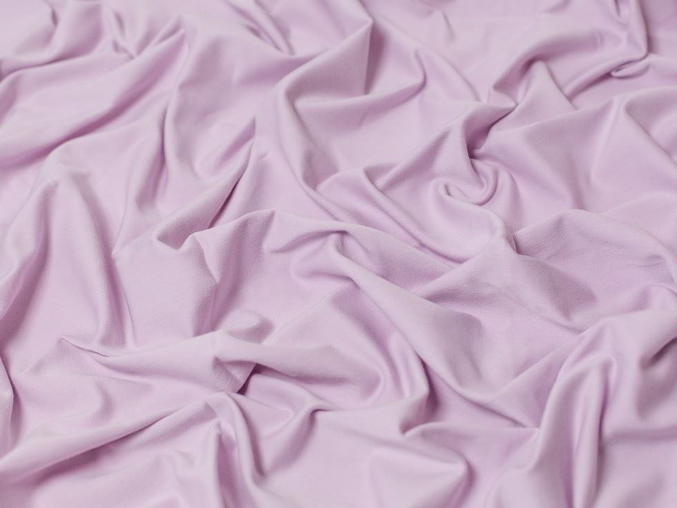 Minerva Core Range Soft Lilac Cotton Lycra Jersey Stretch Knit Fabric