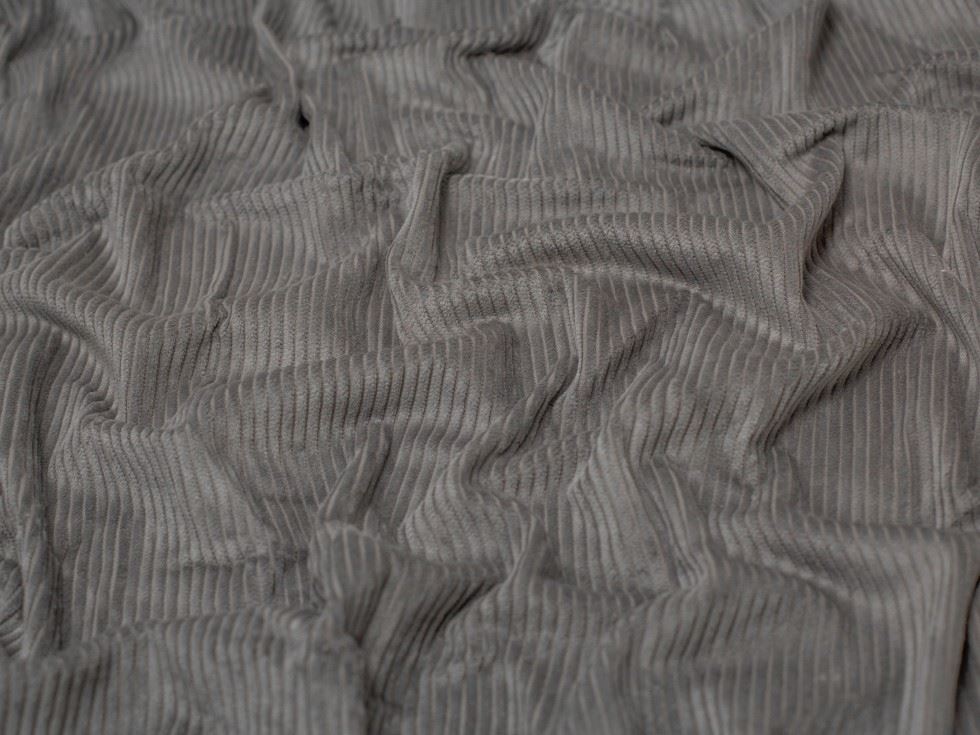Minerva Core Range Grey 5 Wale Cotton Jumbo Cord Fabric