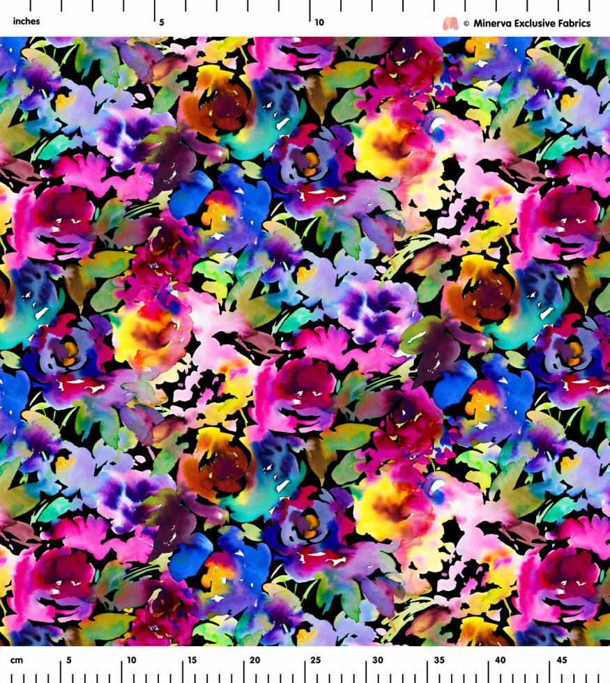 Minerva Exclusive Linen Fabric - POD - Floral Flow - per metre - Picture 2 of 3