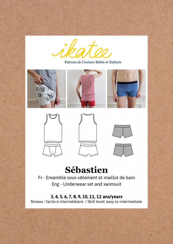 Ikatee Sewing Pattern Kids Sebastien Underwear & Swimsuit