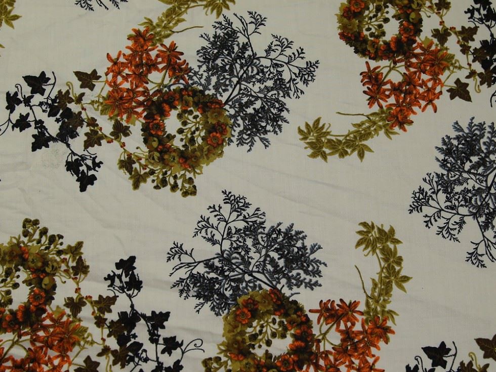 Orange Deadstock Cotton Poplin Fabric