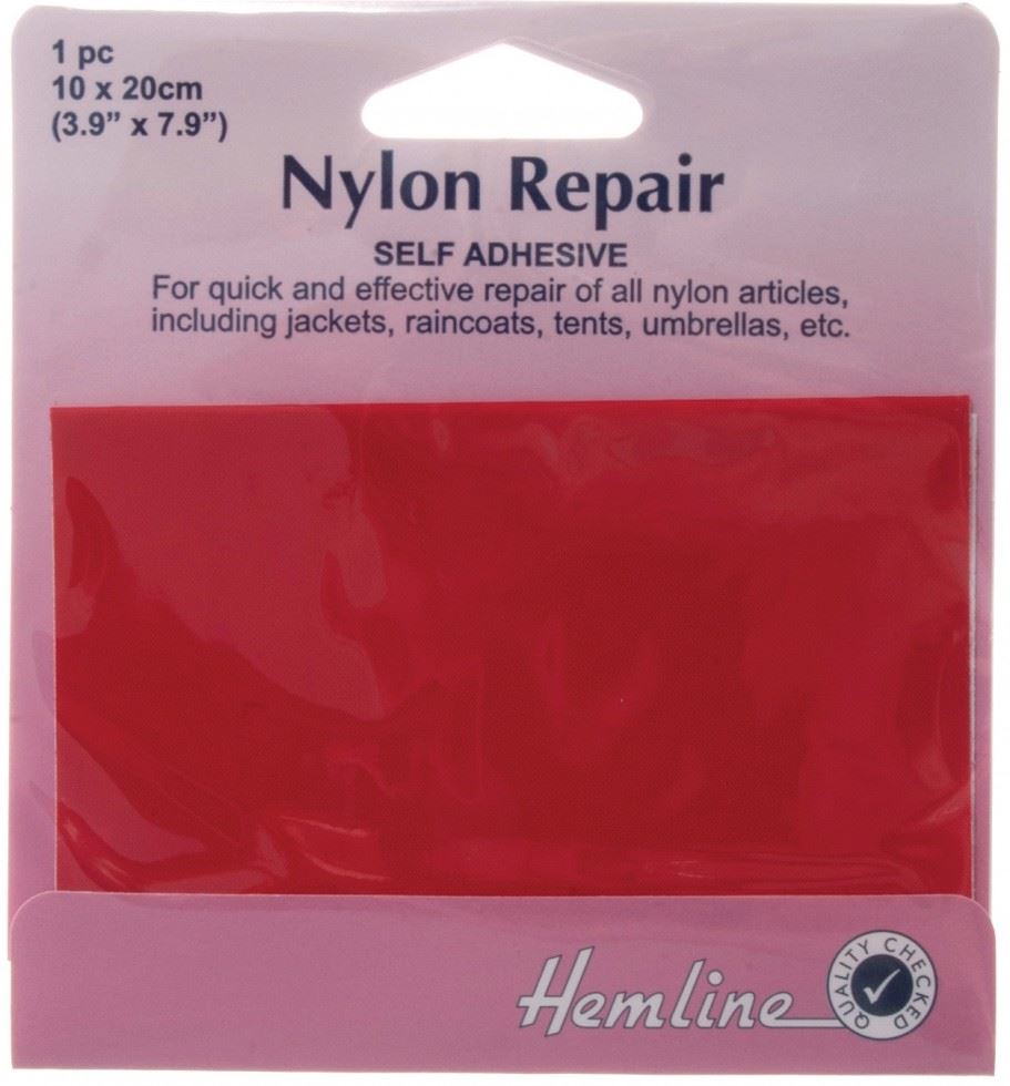 Hemline Red Nylon Self Adhesive Repair Patch