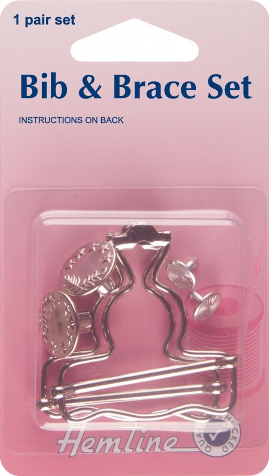 Hemline Silver Bib & Brace Dungaree Buckles