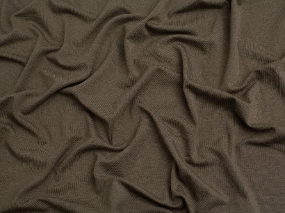 Minerva Core Range Bamboo Cotton Jersey Stretch Knit Fabric Taupe
 