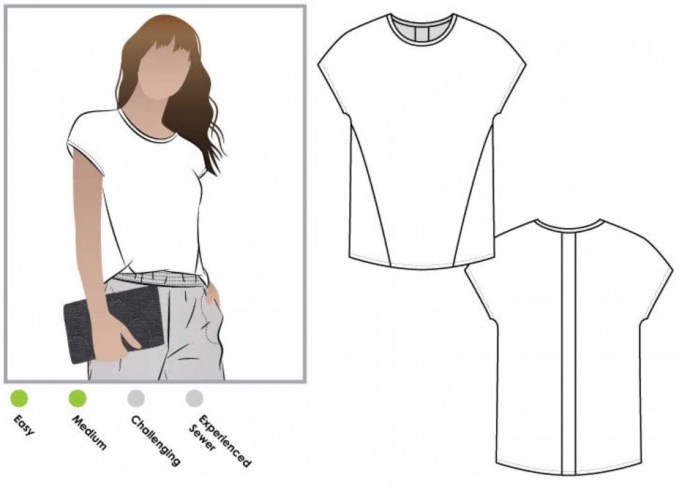 Style Arc Sewing Pattern Besharl Tee