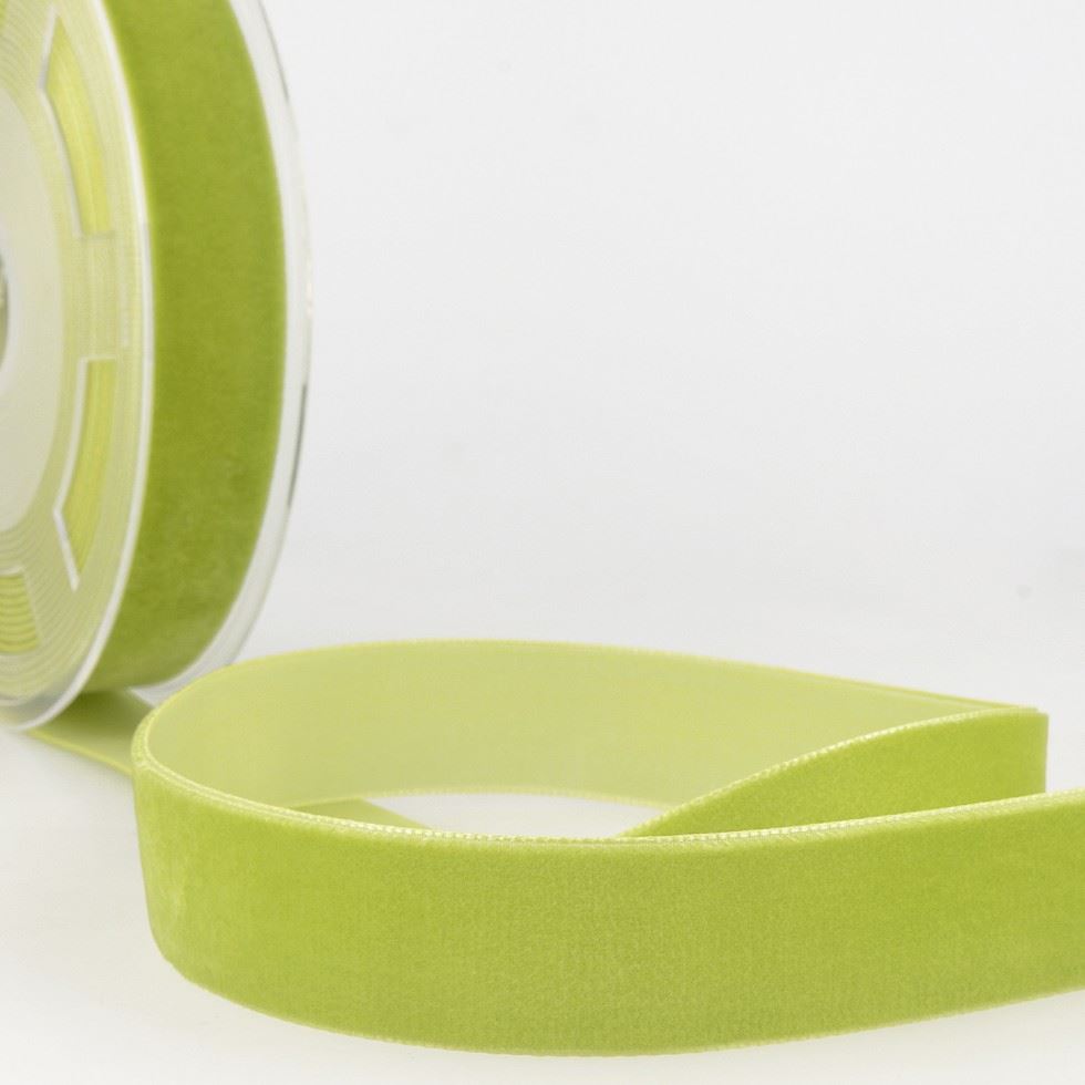 Stephanoise Velvet Ribbon Anise Green