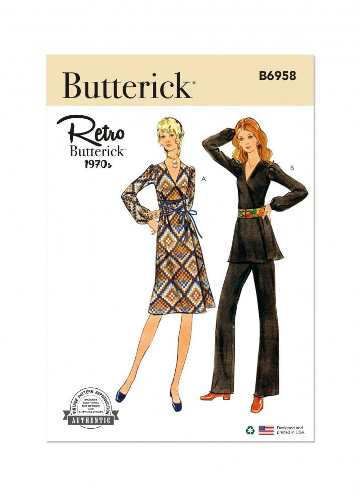 Butterick Paper Sewing Pattern 6958
 