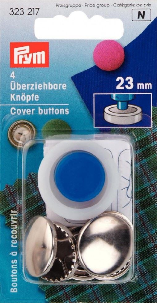 Prym Cover Buttons With Tool Gold/Silver