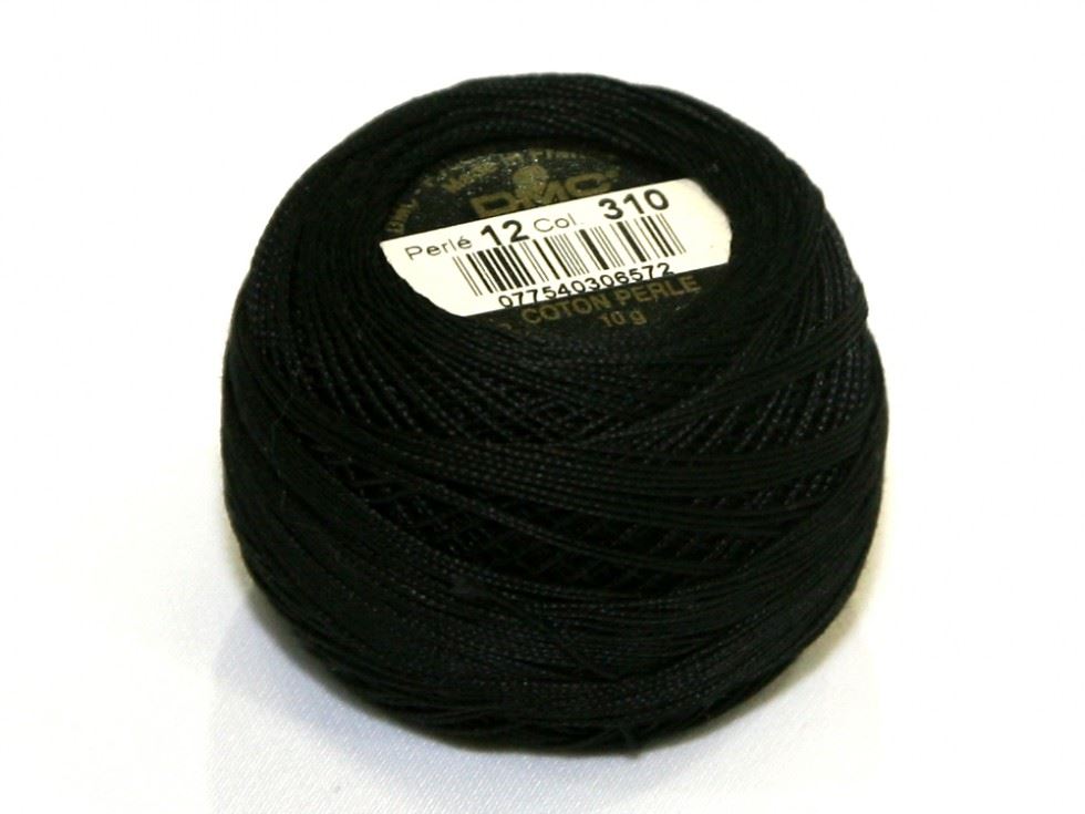 Dmc 310 Size 12 Cotton Perle Thread